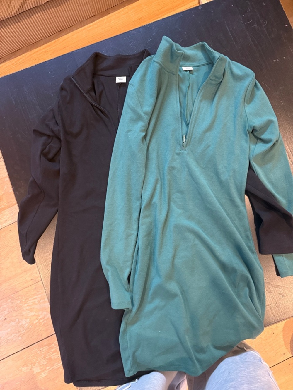 Sunday Best Black Zip-Neck Tunic Top